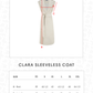 Clara Sleeveless Coat - Taupe