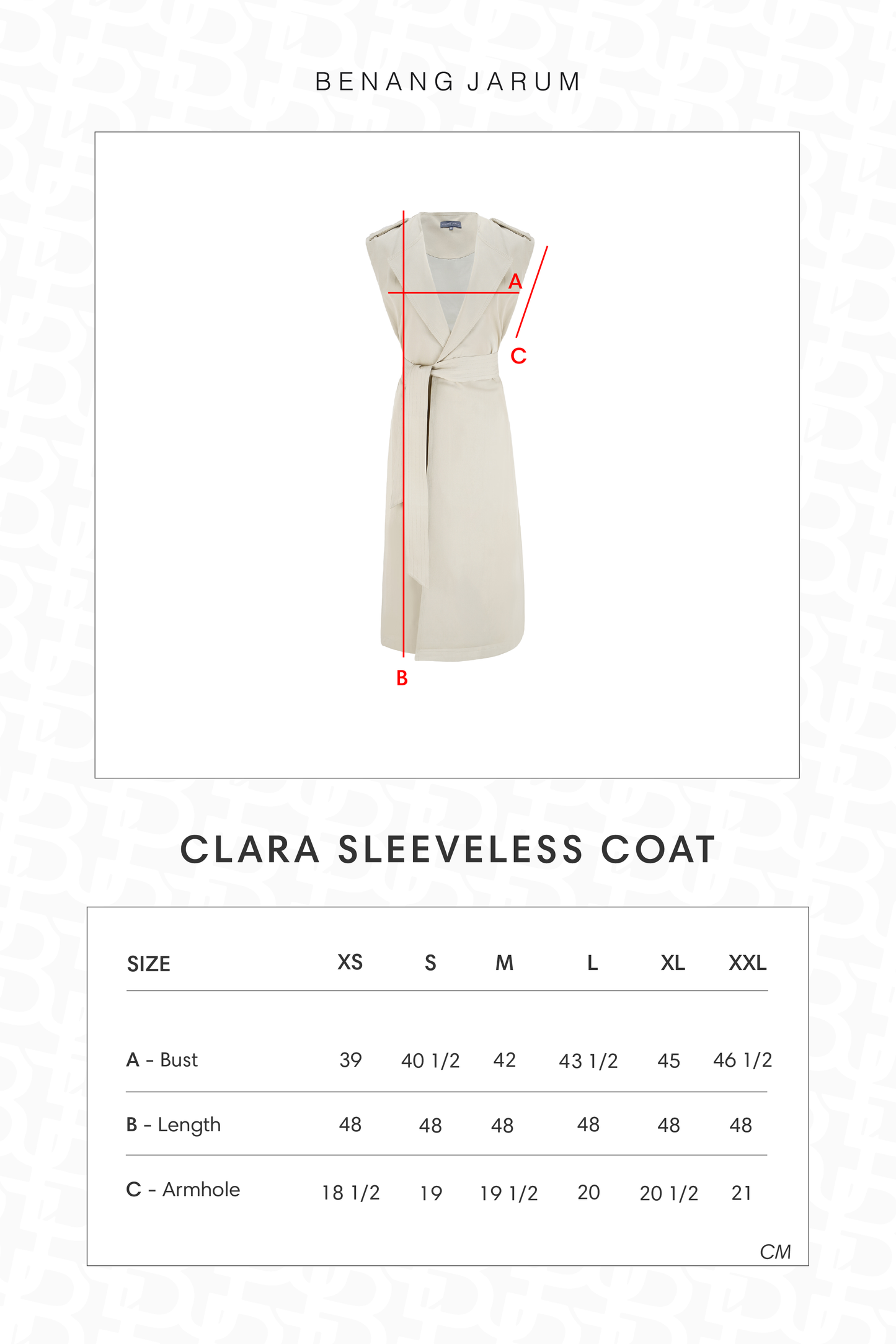 Clara Sleeveless Coat - Taupe