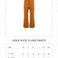 Adea Kick Flare Pants - Brown