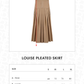 Louise Pleated Skirt - Khaki