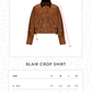 Blair Crop Shirt - Coffee