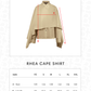 Rhea Cape Shirt - Khaki