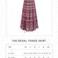 The Regal Tiered Skirt - Burgundy
