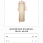 Monogram Diagonal Pearl Abaya - Yuzu