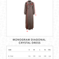 Monogram Diagonal Crystal Dress - Black Choco