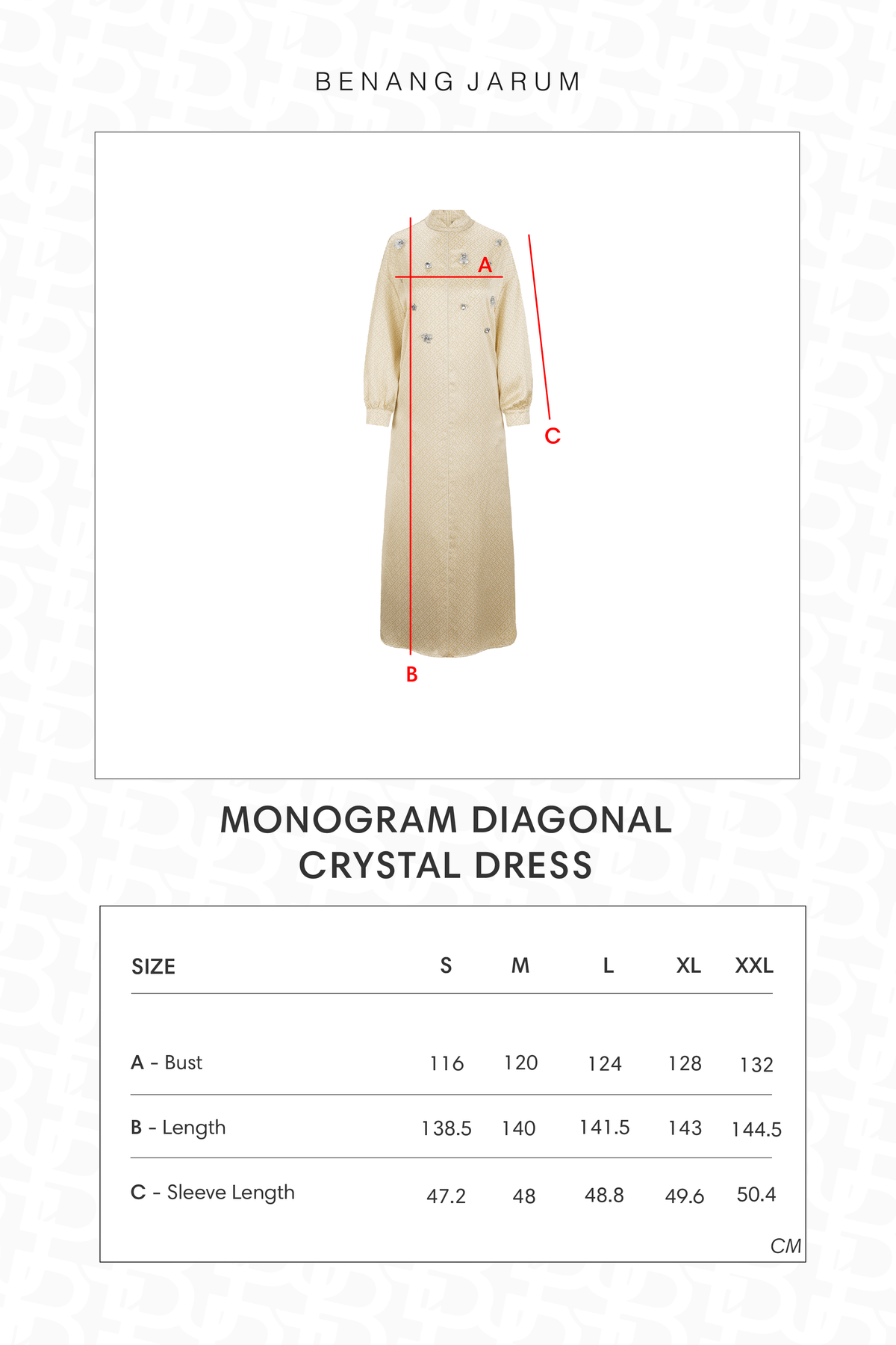 Monogram Diagonal Crystal Dress - Yuzu