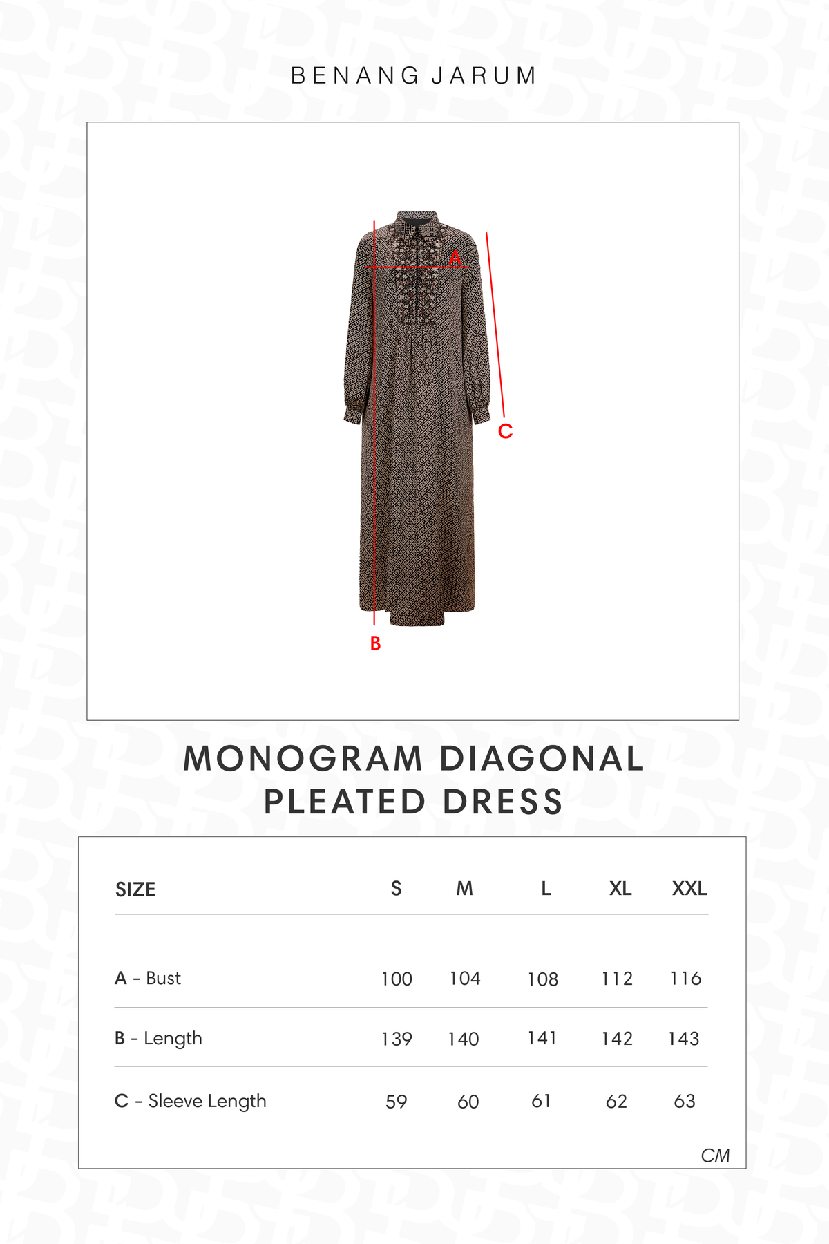Monogram Diagonal Pleated Dress - Black Choco