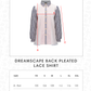 Dreamscape Back Pleated Lace Shirt - Malibu