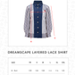 Dreamscape Layered Lace Shirt - Malibu