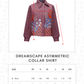 Dreamscape Asymmetric Collar Shirt - Monaco