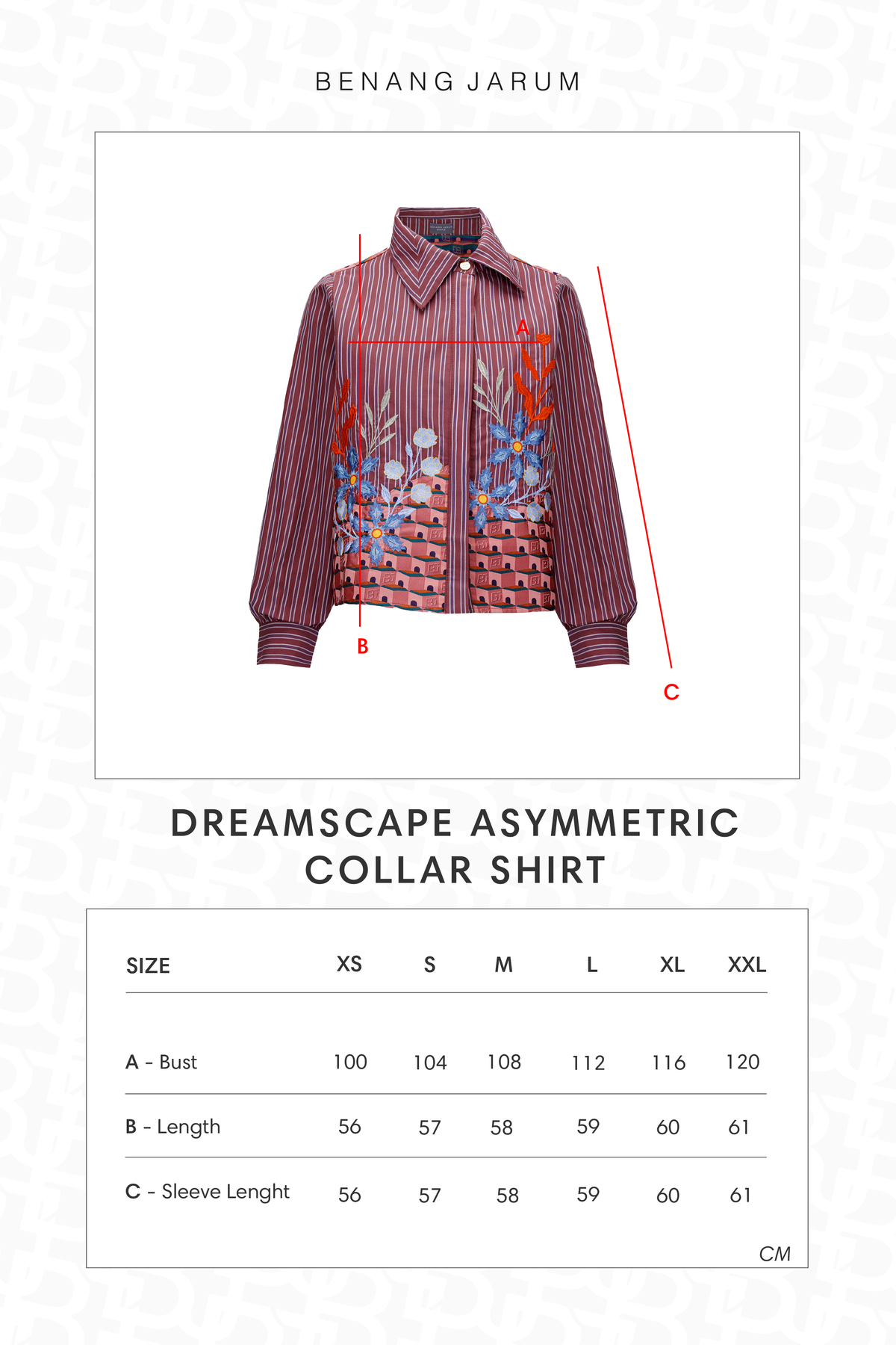 Dreamscape Asymmetric Collar Shirt - Monaco
