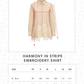 Harmony in Stripe Embroidery Shirt - Pastel Yellow