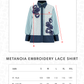 Metanoia Embroidery Lace Shirt - Blue Morpho