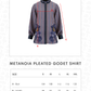 Metanoia Pleated Godet Shirt - Blue Morpho