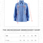 The Monogram Embroidery Shirt - Timeless Blue