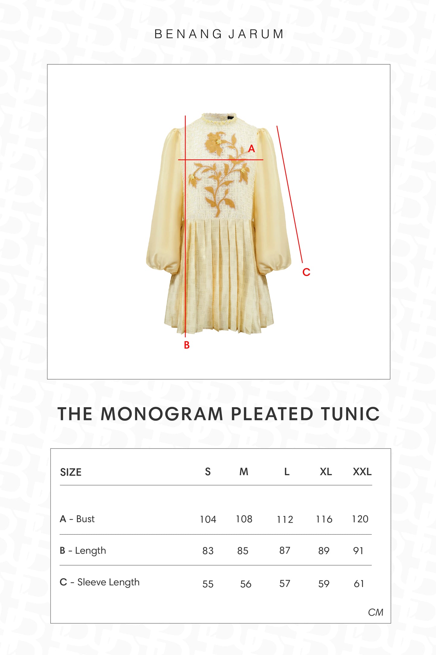 The Monogram Pleated Tunic - Yuzu