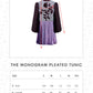 The Monogram Pleated Tunic - Maroon Blue