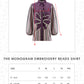 The Monogram Embroidery Beads Shirt - Purple