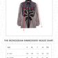 The Monogram Embroidery Beads Shirt - Choco