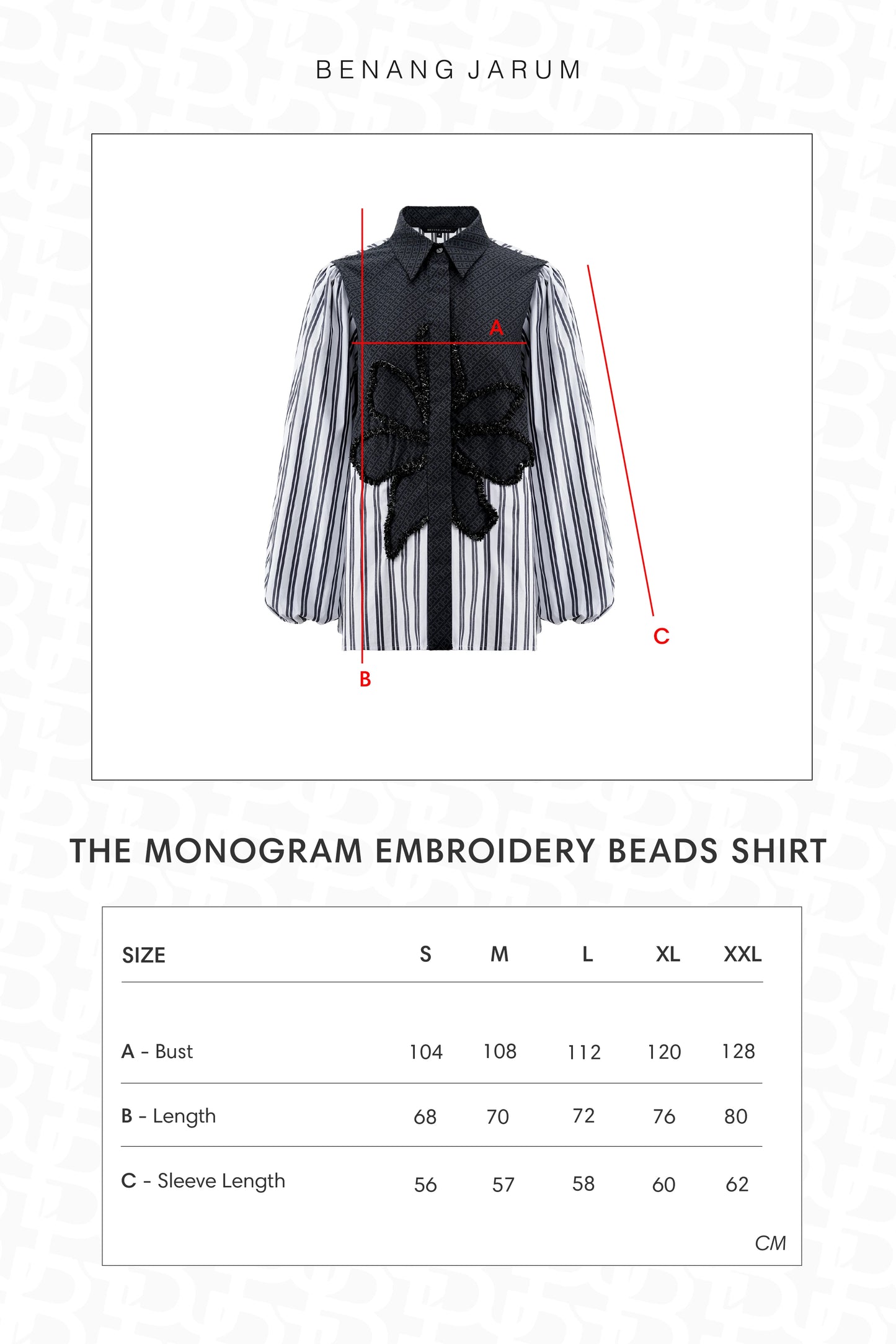 The Monogram Embroidery Beads Shirt - Black Choco