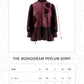 The Monogram Peplum Shirt - Berry
