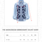 The Monogram Embroidery Velvet Shirt - Timeless Blue