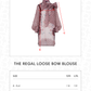 The Regal Loose Bow Blouse - Burgundy