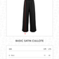 Basic Satin Cullote - Black