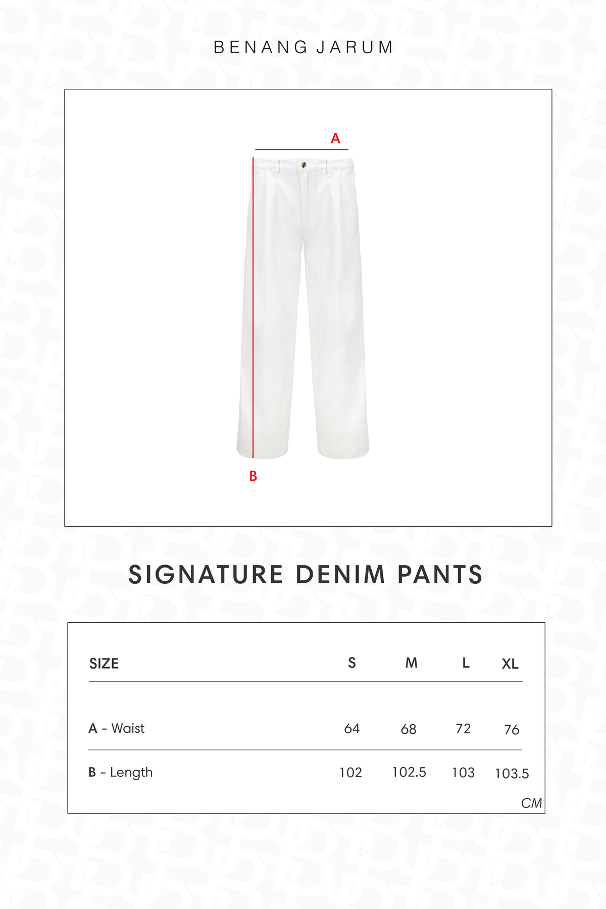 Signature Denim Pants - White