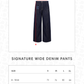 Signature Wide Denim Pants - Blue