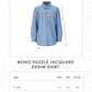 Mono Puzzle Jacquard Denim Shirt - Light Blue