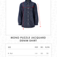 Mono Puzzle Jacquard Denim Shirt - Dark
