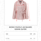 Mono Puzzle Jacquard Denim Outer - Pink