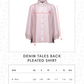 Denim Tales Back Pleated Shirt - Pink