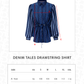 Denim Tales Drawstring Shirt - Dark Blue