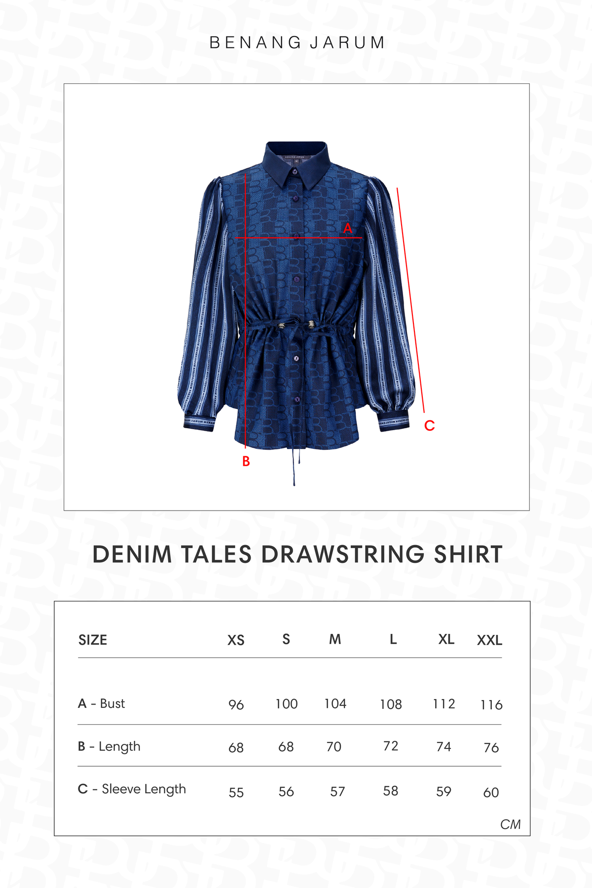 Denim Tales Drawstring Shirt - Dark Blue