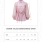 Denim Tales Drawstring Shirt - Pink
