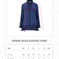 Denim Tales Pleated Panel Shirt - Dark Blue