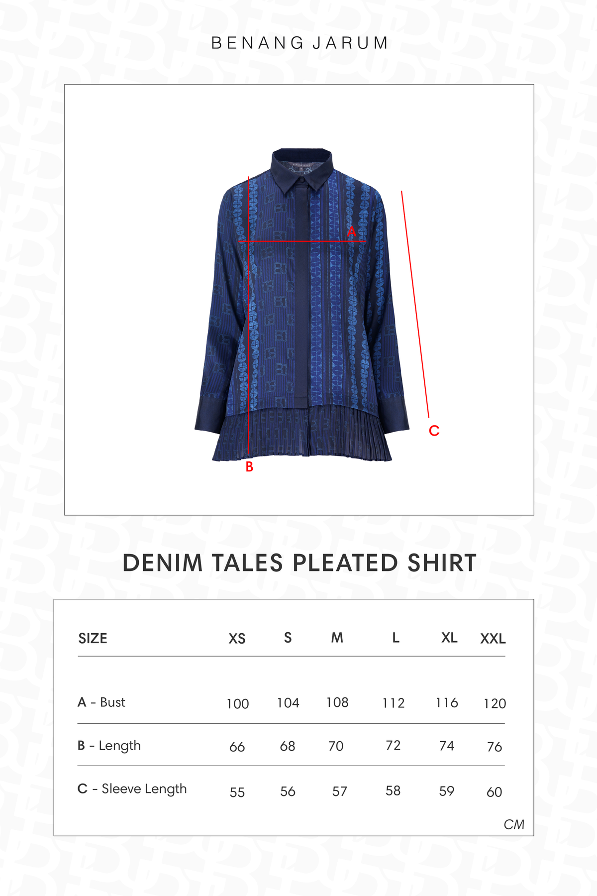 Denim Tales Pleated Panel Shirt - Dark Blue