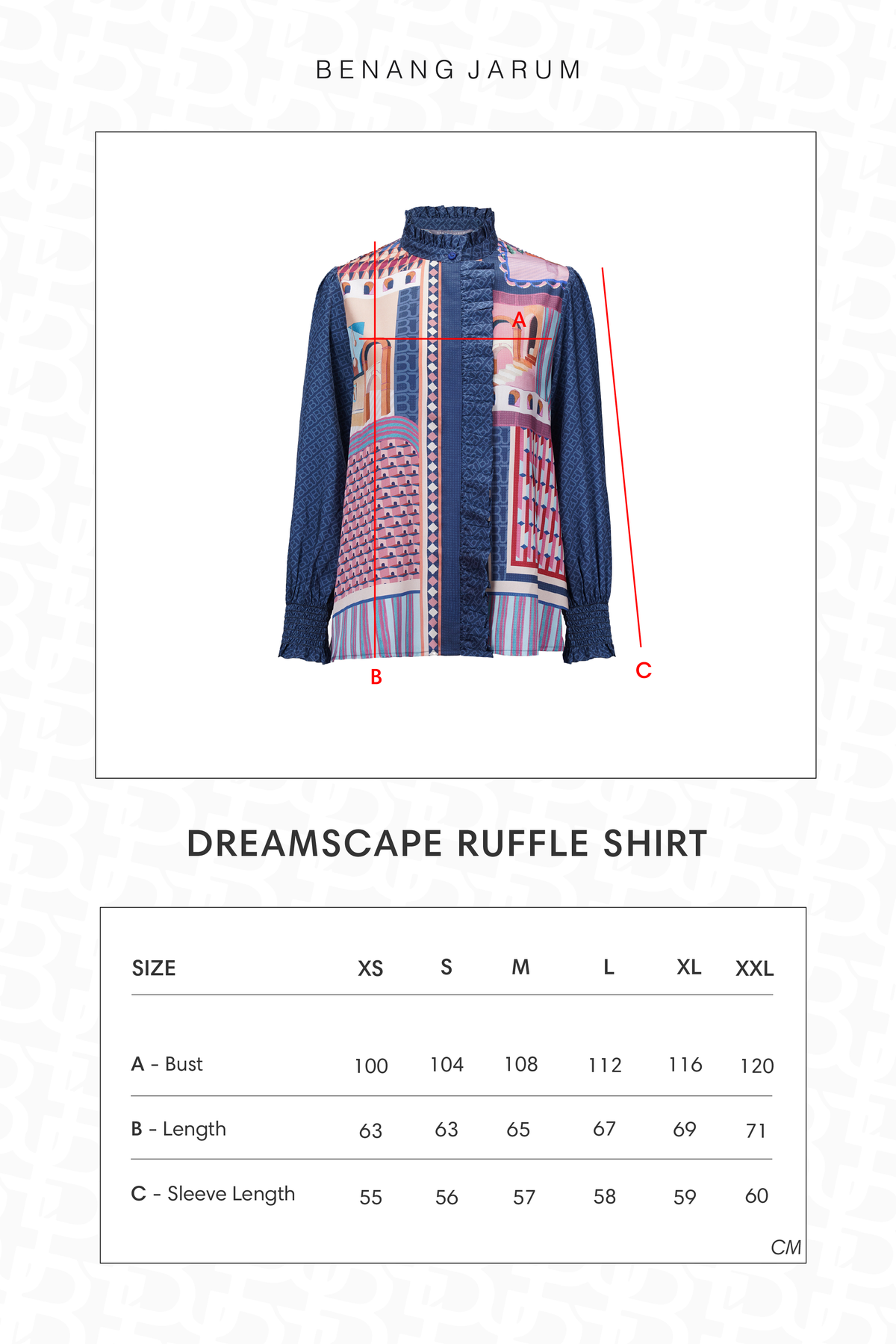 Dreamscape Ruffle Shirt - Malibu