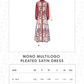Mono Multilogo Pleated Satin Dress - Monaco