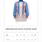 Dreamscape Back Pleated Shirt - Malibu