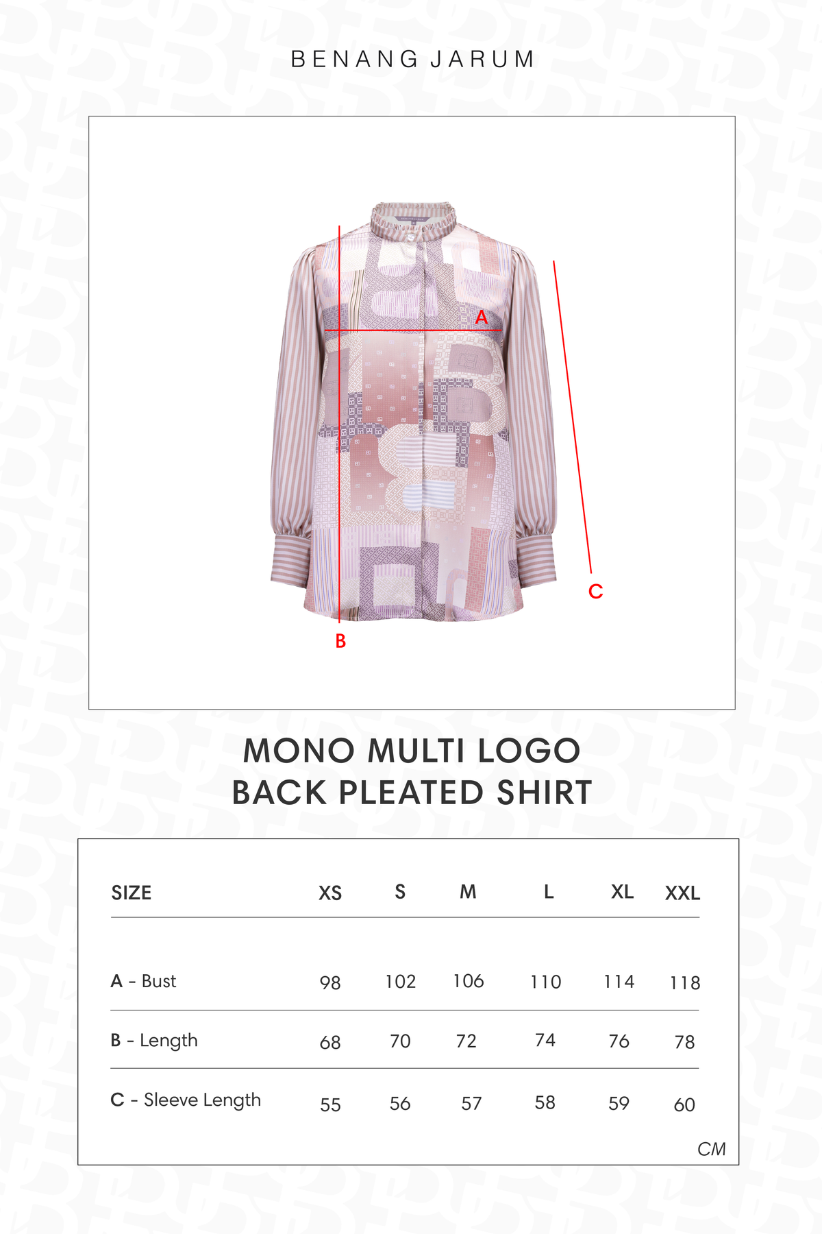 Mono Multilogo Back Pleated Shirt - Riviera