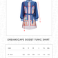 Dreamscape Godet Tunic Shirt - Malibu