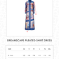 Dreamscape Pleated Shirt Dress - Malibu
