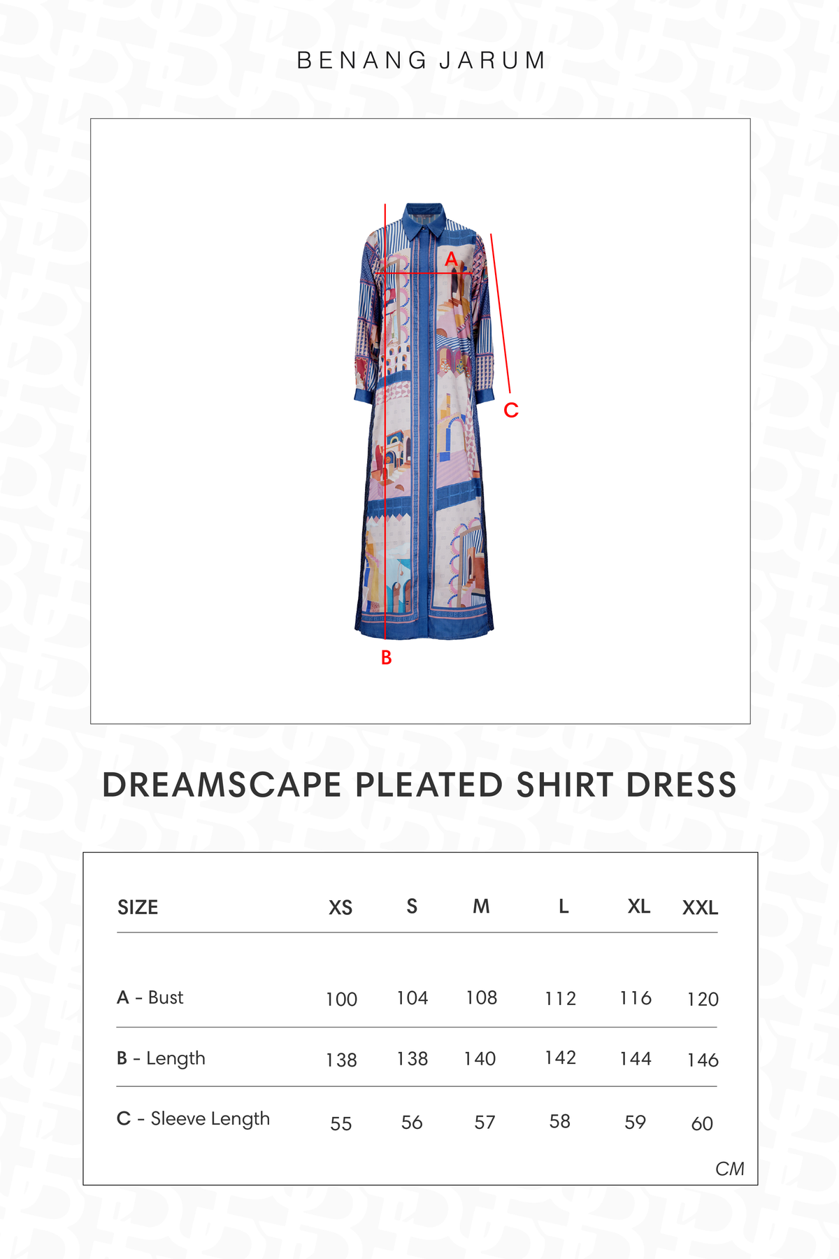 Dreamscape Pleated Shirt Dress - Malibu