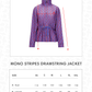 Mono Stripes Drawstring Jacket - Riviera