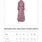 Dreamscape Smocked Sheer Dress - Malibu