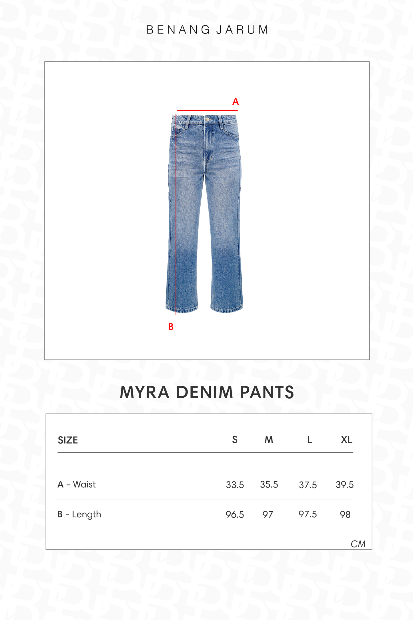 Myra Denim Pants - Blue