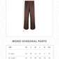 Mono Diagonal Pants - Berry